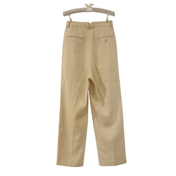 The Frankie Shop Butter Yellow high waisted Pleated Trouser Size XS EUC - Picture 2 of 14